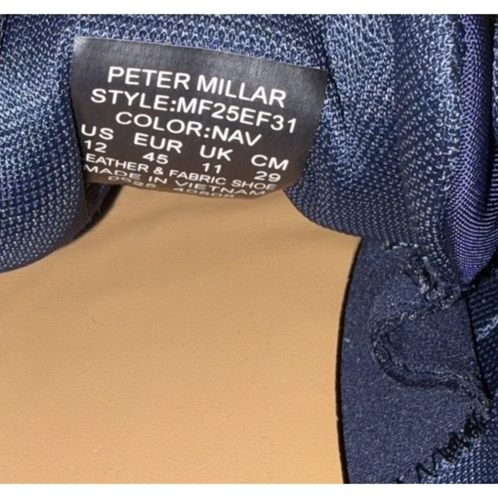 New Peter Millar Journeyman Tennis Shoes Sneaker MF25EF31 US 12 Navy Blue Gray